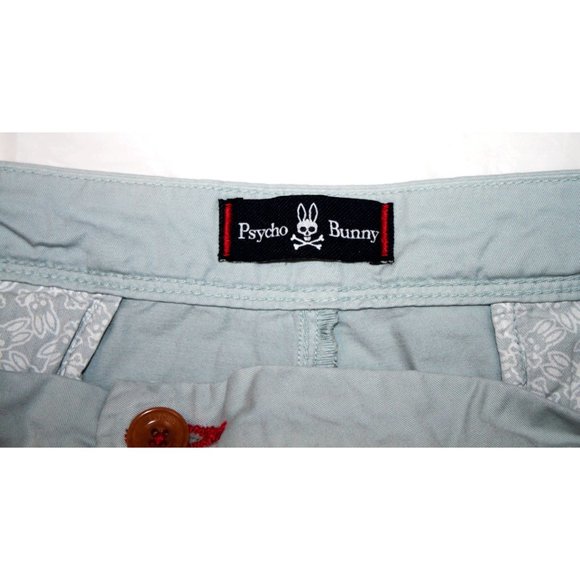 Psycho Bunny Mens Adjustable Waist Flat Front Shorts Size 38 - Picture 6 of 8